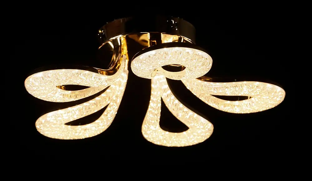 Світлодіодна люстра Splendid Ray L1656/5 LED (GD), золото, білий, 100 Вт, від 10-18 м² - фото 4