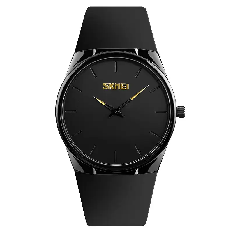 Наручний класичний годинник Skmei 1601S Чорний з чорним - фото 2