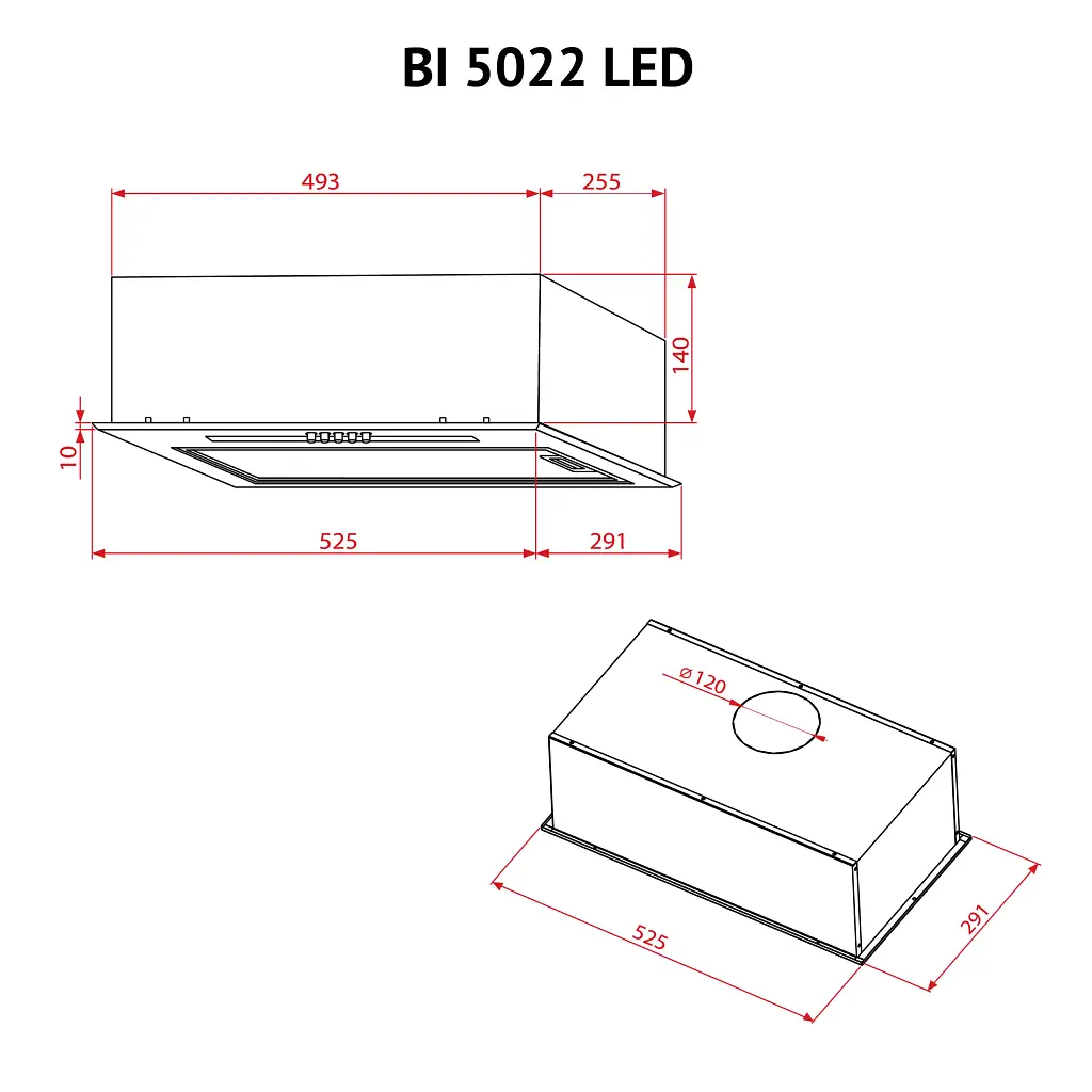 Витяжка повновбудована Perfelli BI 5022 WH LED - фото 11