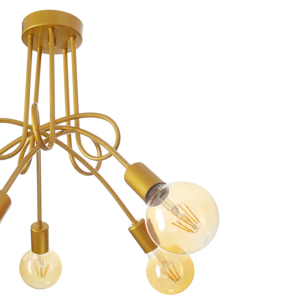 Люстра Brille потолочная лофт в спальню Е27 60W G (BR-01 604C/5) - фото 2