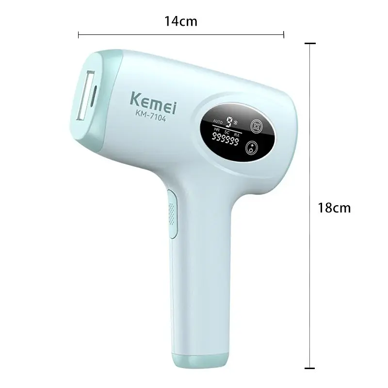 Фотоепілятор Kemei KM-7104 білий • IPL-епілятор для домашнього видалення волосся на обличчі, ногах, руках, тілі та зоні бікіні - фото 3
