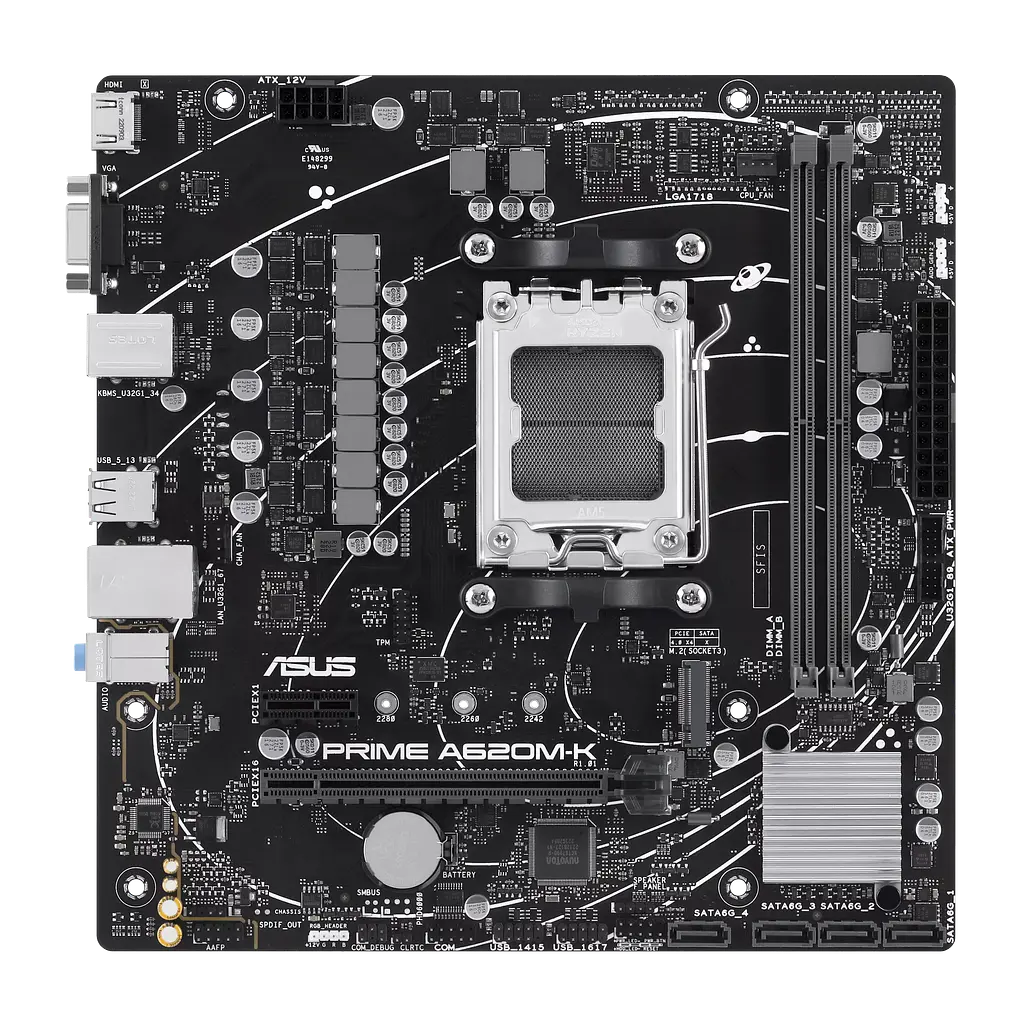Материнська плата Asus A620M-K Prime Socket AM5 (PRIME A620M-K) - фото 5