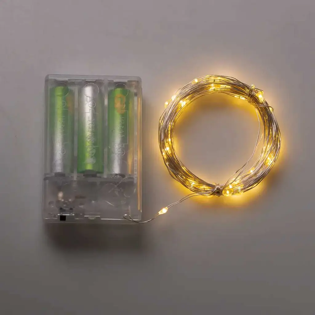 Гирлянда Роса GarlandoPro нить GarlandoPro 100 LED длина 10 м на батарейках, желтый (100L10MWY) - фото 6