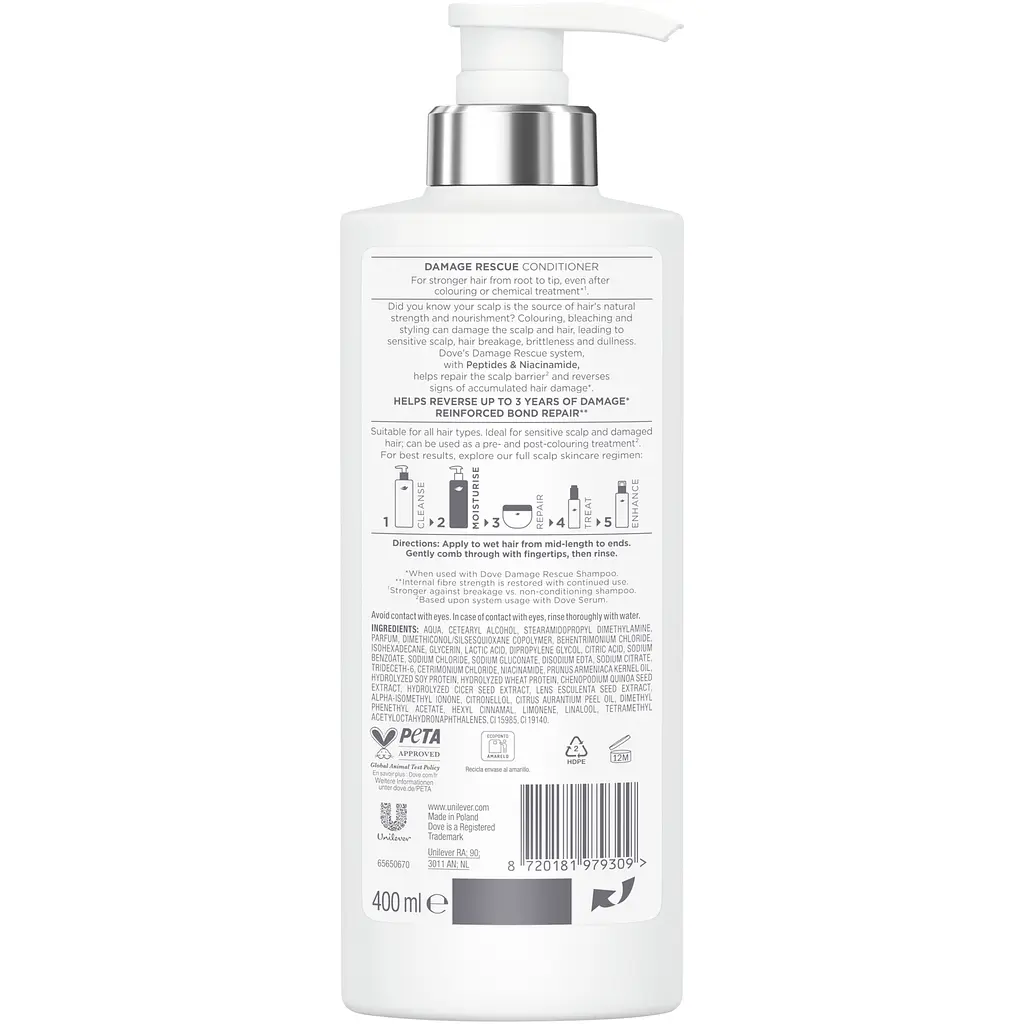 Кондиціонер для відновлення пошкодженого волосся Dove Scalp + Hair Therapy 400 мл - фото 2