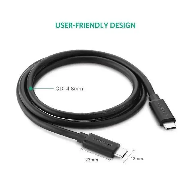 Кабель Ugreen US286 Type-C - Type-C 3A Cable 2 м Black (10306) - фото 8