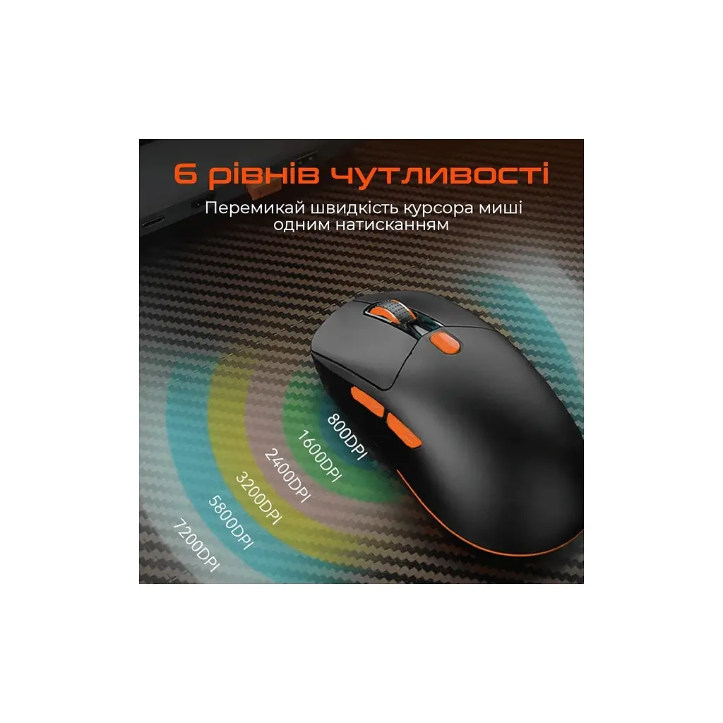 Мишка Meetion GW38 Wireless/Bluetooth/USB Black (MT-GW38-A) - фото 5