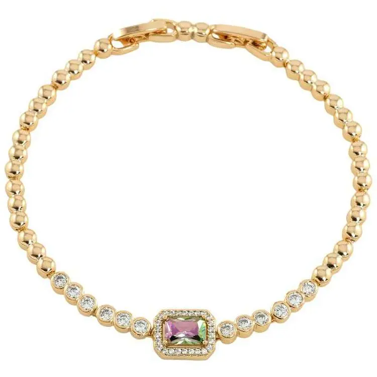 Браслет XUPING Позолота 18K "Доріжка цирконію з фіанітом хамелеон» розмір з замком 17,19см х 3мм (220450)