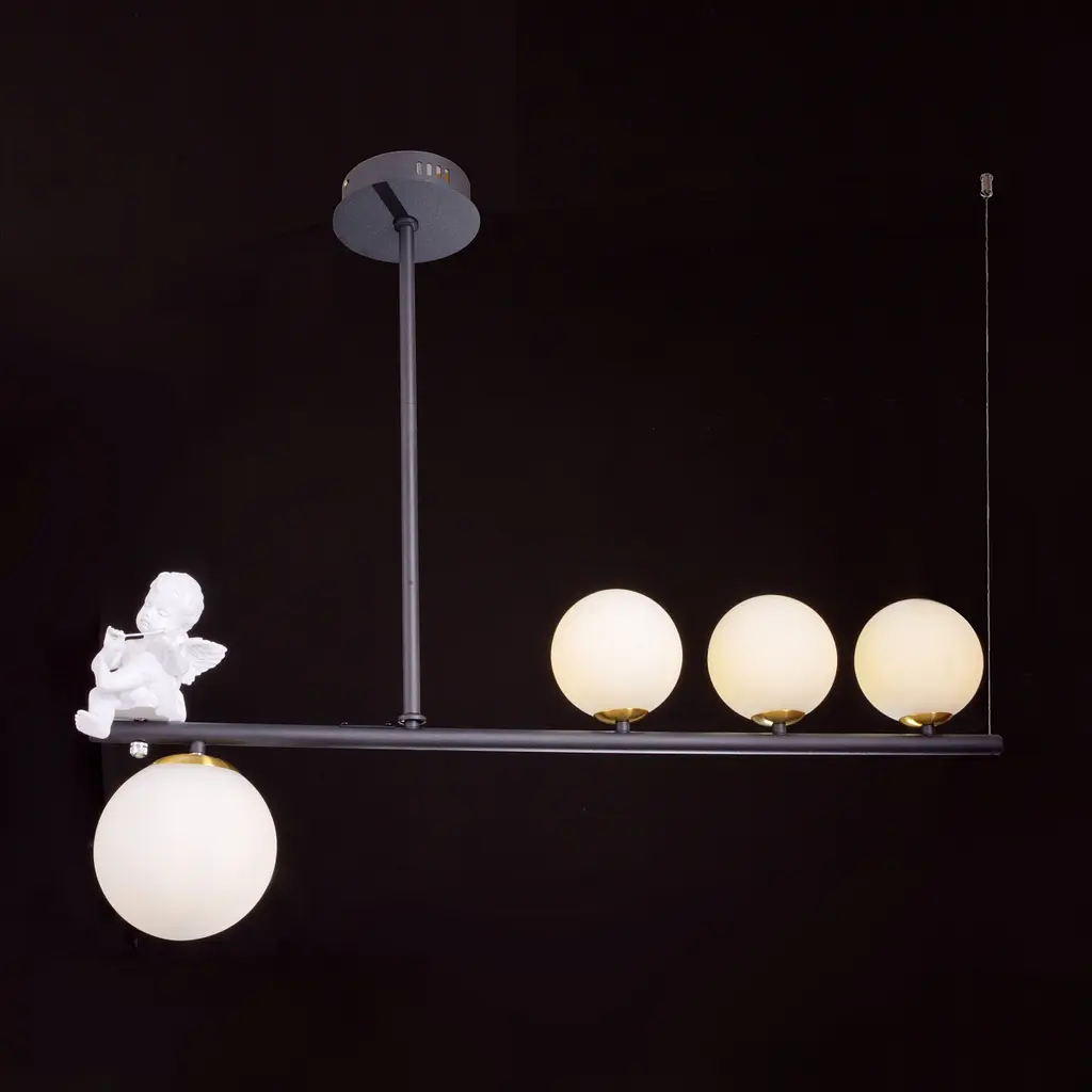 Люстра подвесная Brille E27 60W BK (BR-01 655S/4) - фото 4