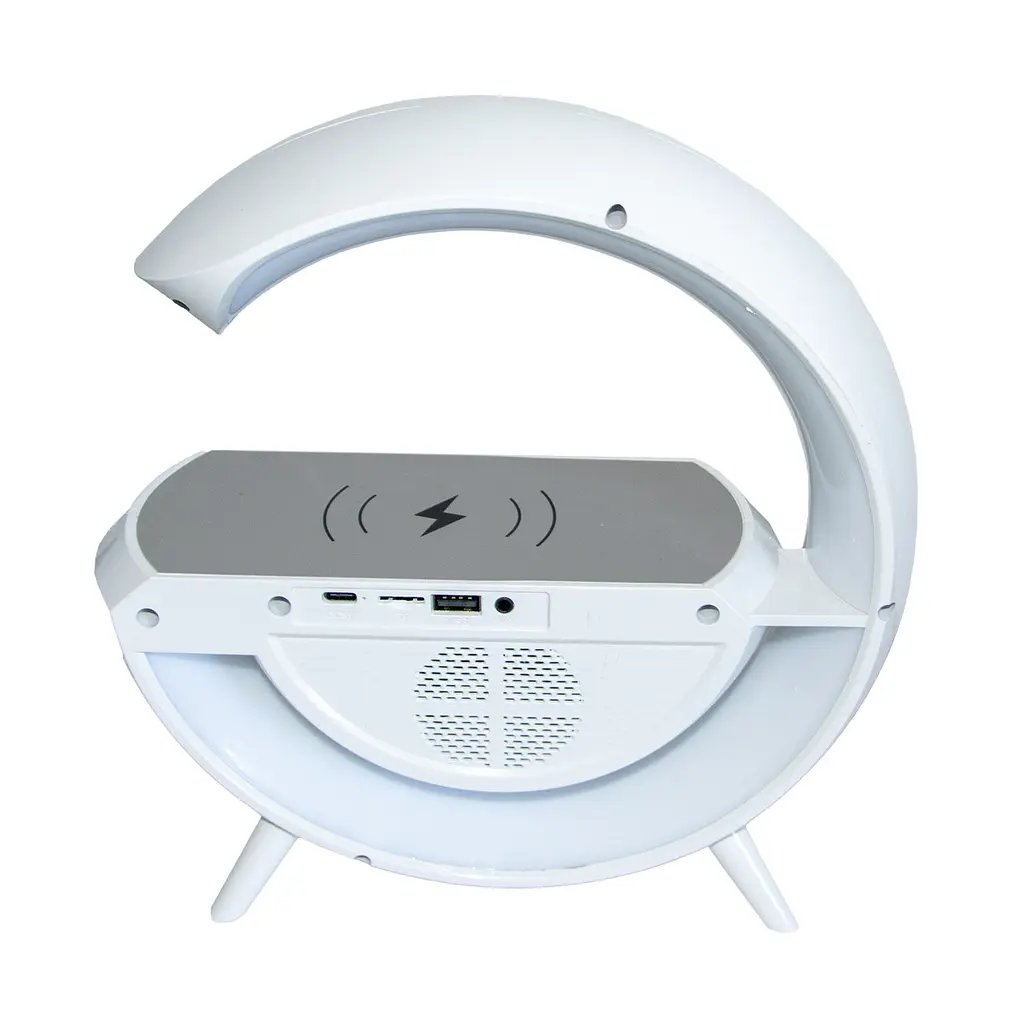 Нічник 3в1 BT-3401 з Bluetooth-колонкою і бездротовою зарядкою, світильник з годинником для телефону - фото 3