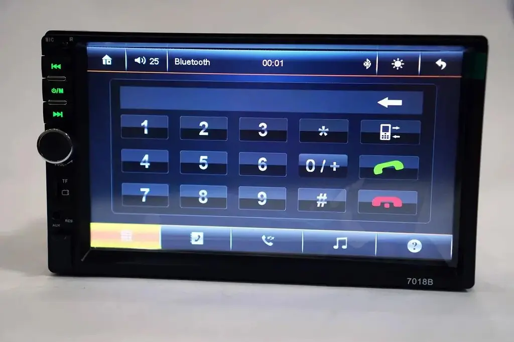 Автомагнитола 1DIN 7018В короткая база с сенсорным экраном Bluetooth USB SD с поддержкой камеры заднего вида Черный - фото 8