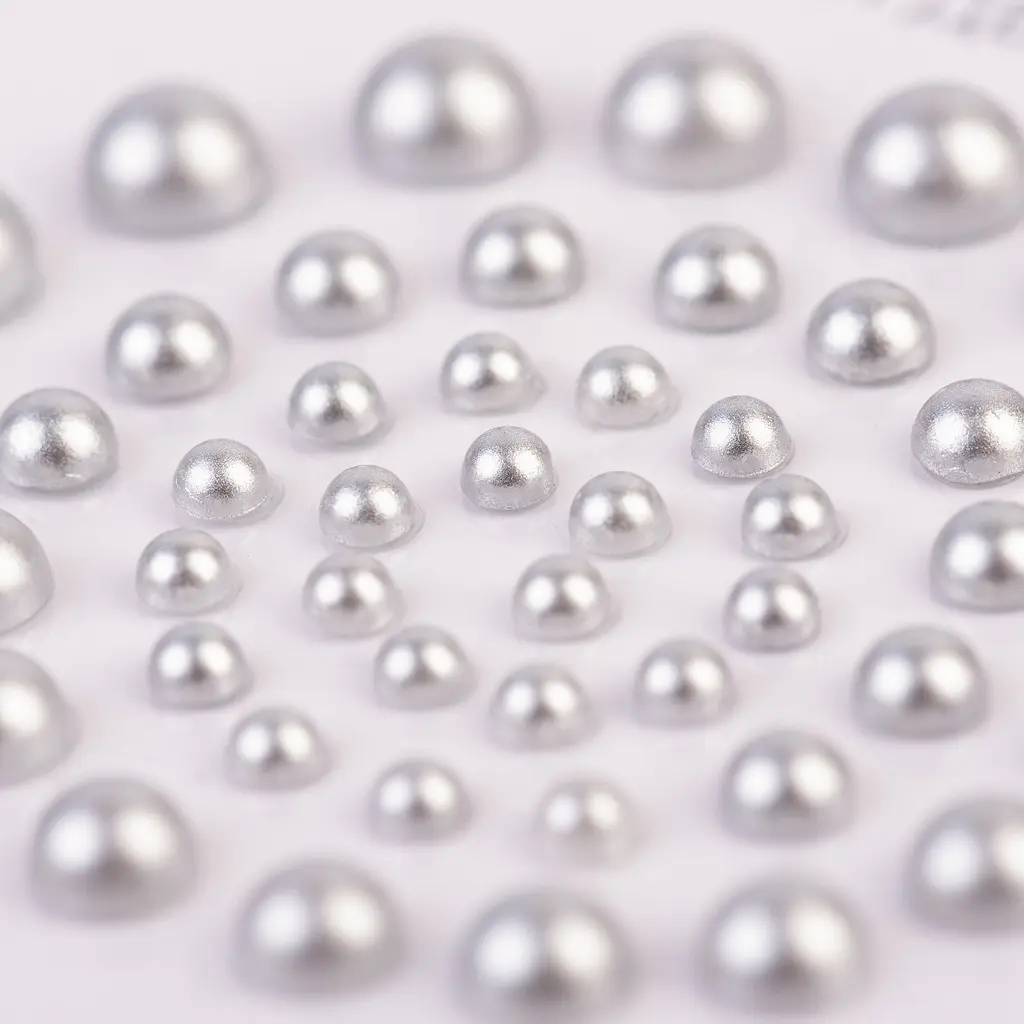 Перлини Santi самоклеючі 50 шт. сріблясті (952638) - фото 2