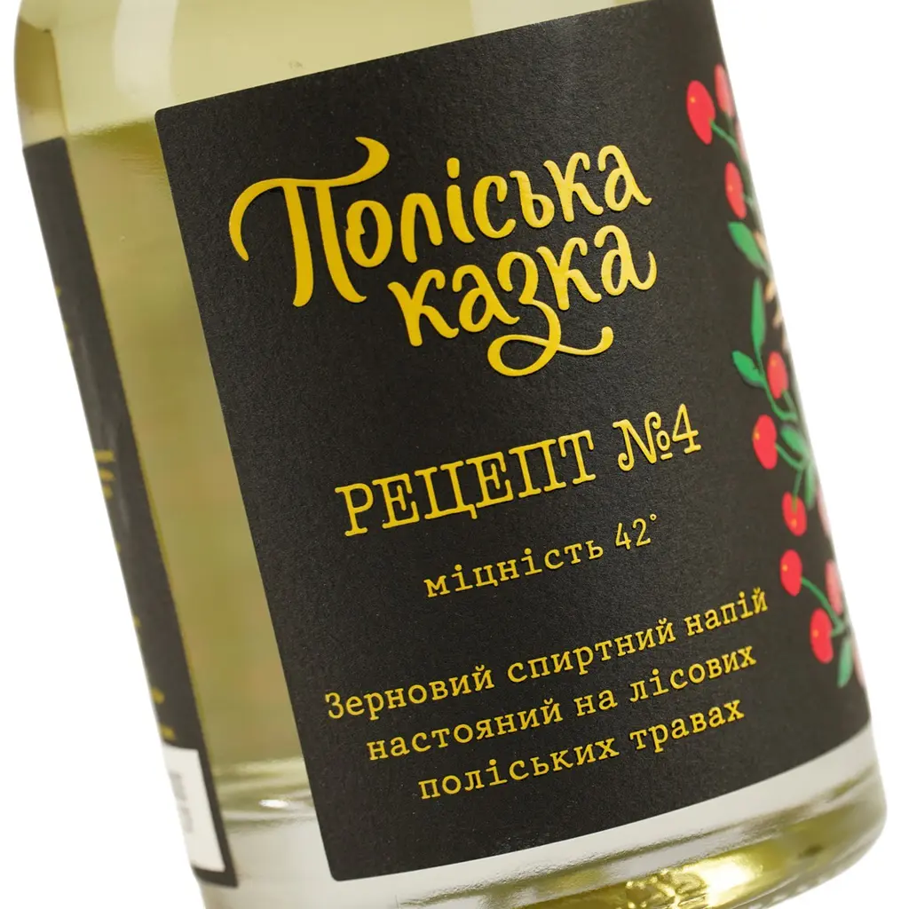 Зерновий спиртний напій настояний на лісових поліських травах Поліська казка Рецепт номер 4 42% 0.5 л - фото 4