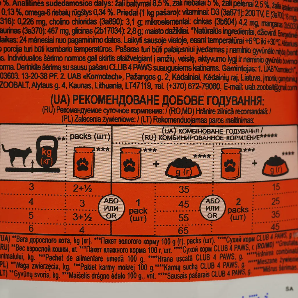 Влажный корм для кошек Club 4 Paws Premium макрель в соусе 100 г (B5630401) - фото 4