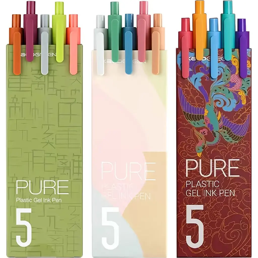 Набір ручок KacoGreen Pure Plastic Gel Ink Pen 5 шт K1015/3131478 [118674] - фото 3
