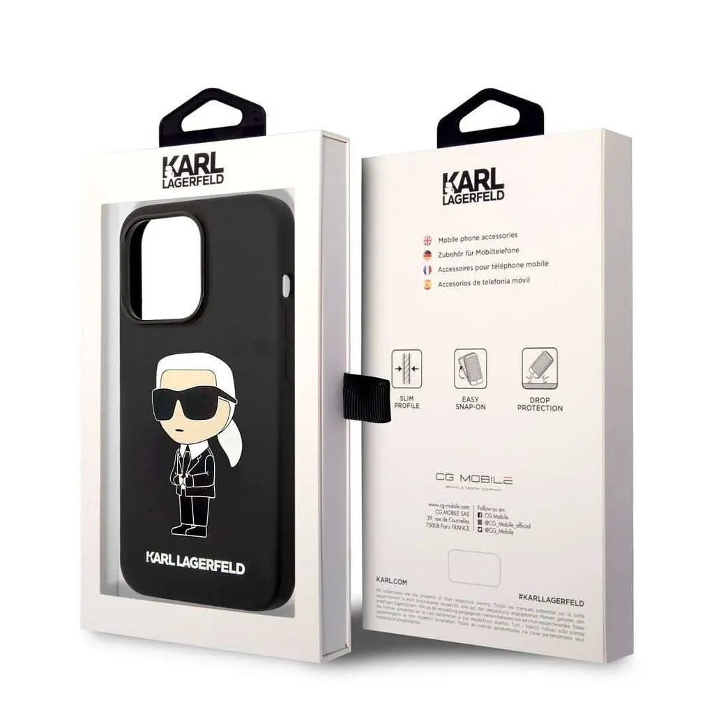 Чехол Karl Lagerfeld Liquid SilicOne Ikonik NFT для iPhOne 14 Pro Black - фото 6
