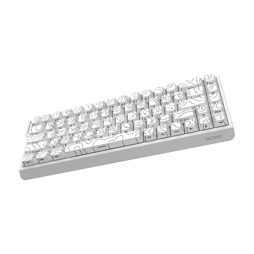 Клавіатура Ajazz NacodeX NK68 V2 Red Switch LED USB UA White (NK68-V2-R-S-W) - фото 5