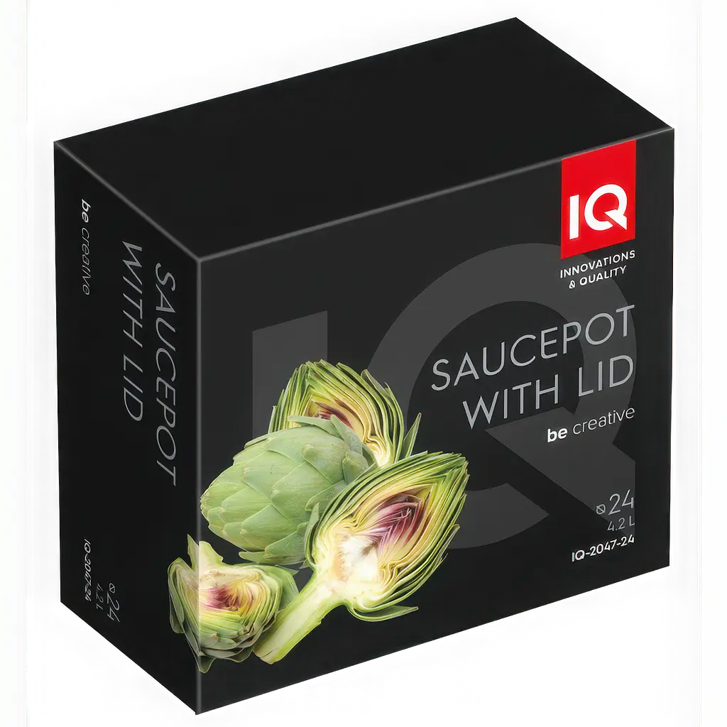 Каструля IQ Be Creative алюмінієва з кришкою 24 см 4.2 л (IQ-2047-24) - фото 6