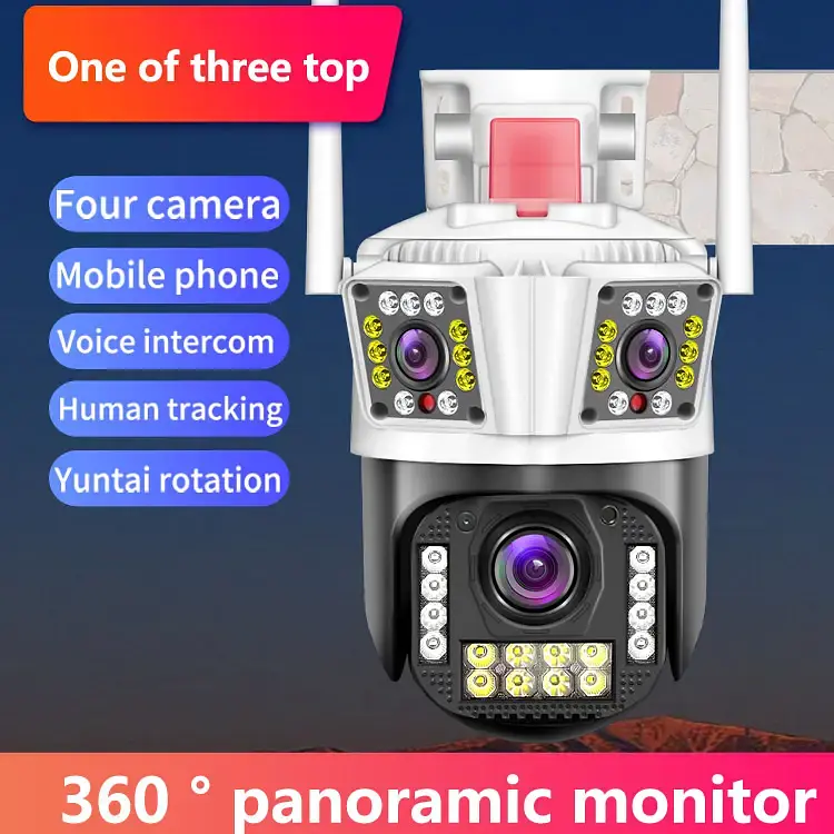 Вулична 12MP IP Камера 3 в 1 WiFi Поворотна P23 IPC 360 - фото 3