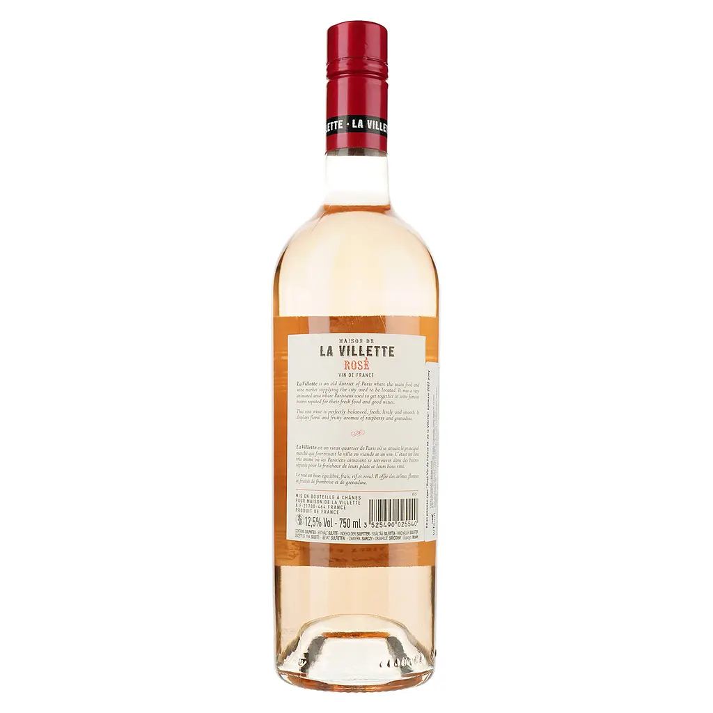 Вино La Villette Rose рожеве сухе 0.75 л - фото 2