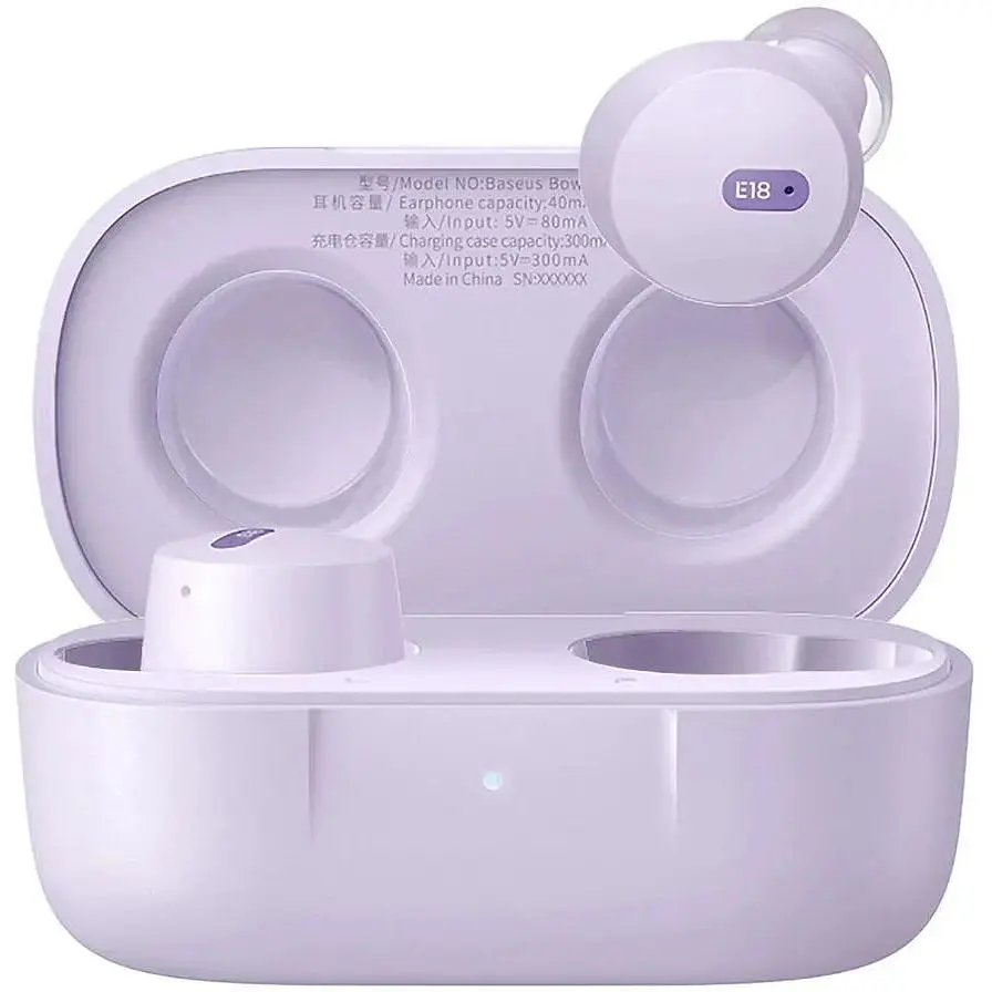 Наушники беспроводные Baseus Bowie E18 A00023800533-00 фиолетовые - фото 2