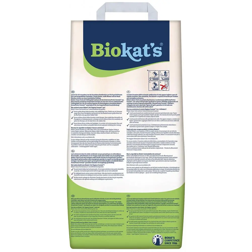 Наполнитель туалета для кошек Biokat's Classic Fresh 3in1 10 л бентонитовый - фото 4