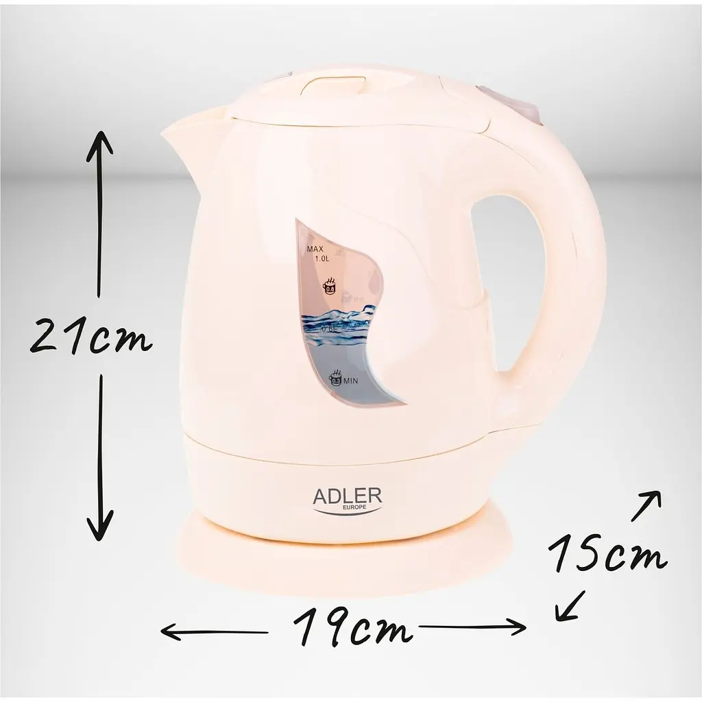 Электрочайник Adler AD 08 Beige [132601] - фото 5