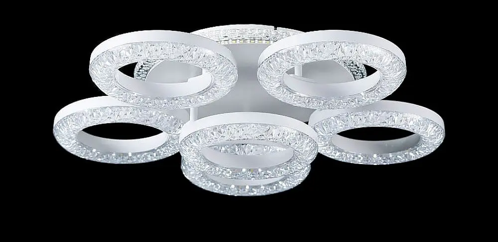 Люстра стельова LED Splendid Ray LT8003/5+1, 144W, білий, сучасний стиль з пультом - фото 2