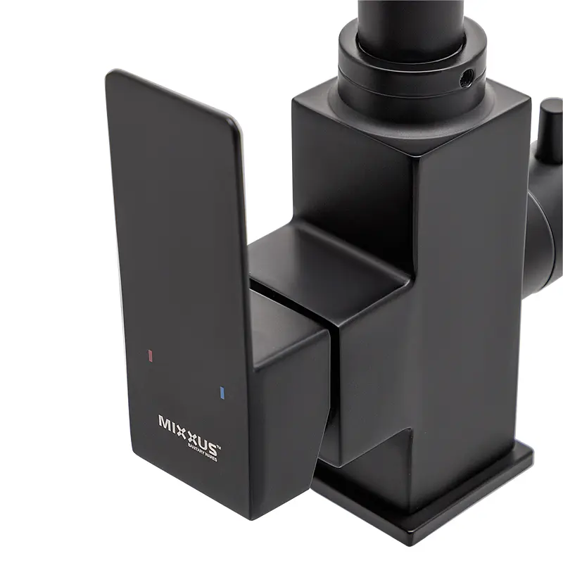 Смеситель для кухни на две воды Mixxus KUB-021 black MI5865 Черный матовый - фото 2