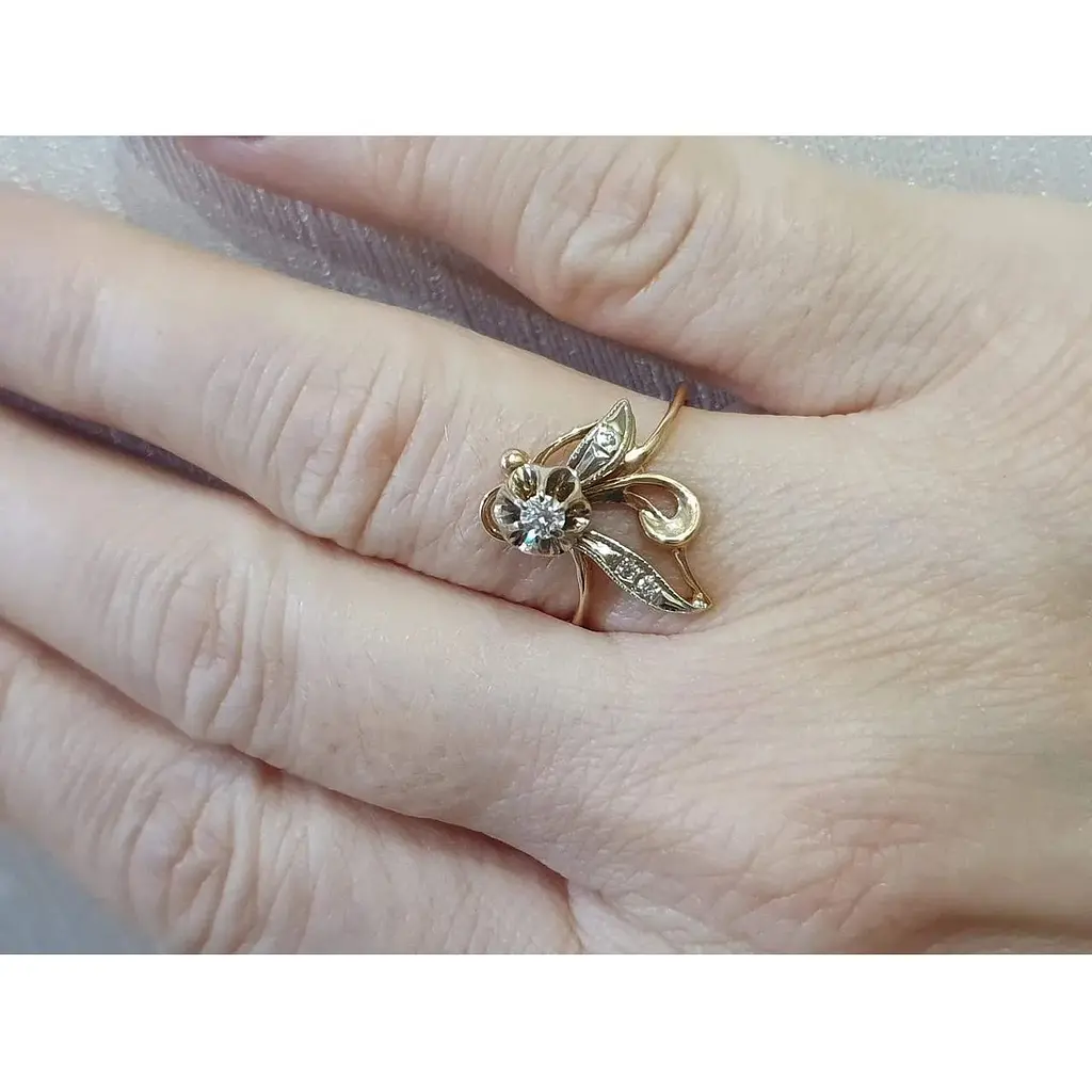 Золоте кільце Гаразд з діамантами. 302333 18 - фото 2