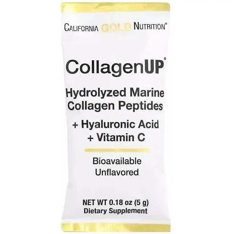 Морской гидролизованный Коллаген + Гиалуроновая кислота + Витамин C California Gold Nutrition 10 шт x 5 г - фото 3