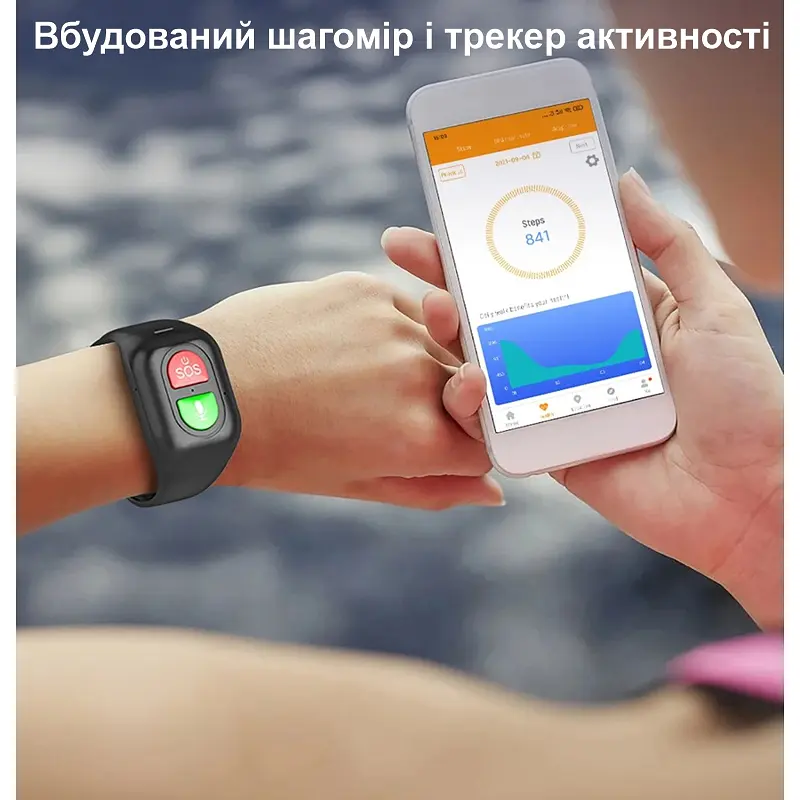 GPS браслет для детей и пожилых людей с SOS, голосовой связью, датчиками температуры и давления Nectronix Y14 (101183) - фото 7
