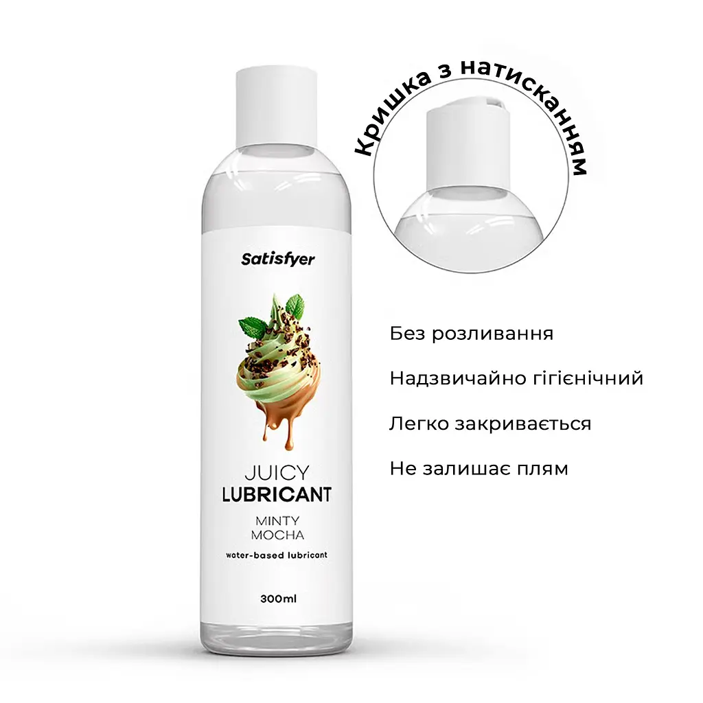 Лубрикант на водній основі Satisfyer Juicy Lubricant Minty Mocha water based 300 мл - фото 3