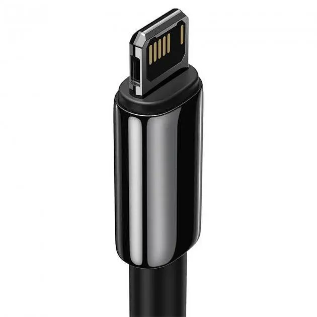 Кабель Baseus Tungsten Gold Fast Charging Cable USB to Lightning 2.4A 1m CALWJ-01 Black - фото 3