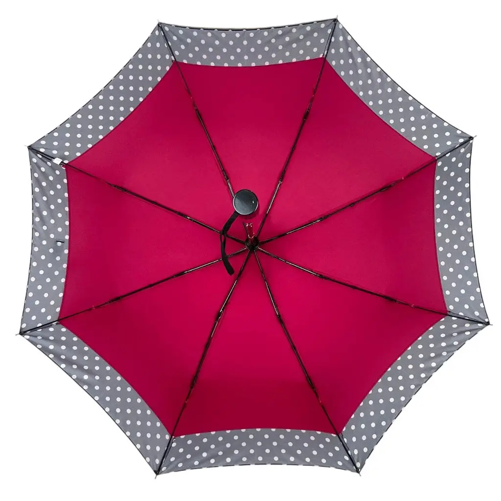 Женский складной зонтик полуавтомат S&L 98 см розовый - фото 3