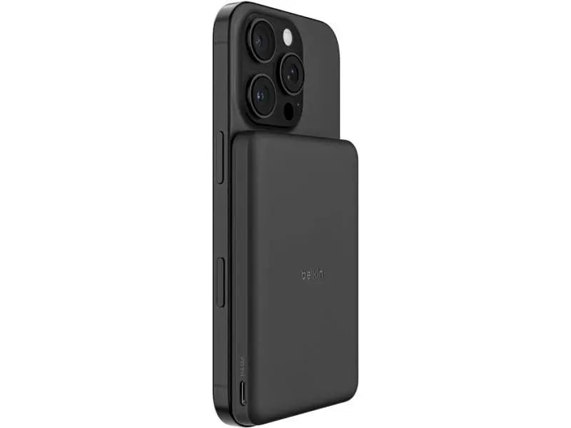 Зовнішній акумулятор (Power Bank) Belkin BoostCharge Slim Magnetic 5000mAh 15W Black (BPD010HQBK) - фото 5