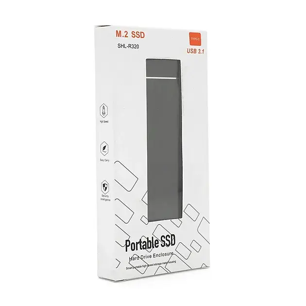 Кишеня зовнішня SHL-R320, USB3.0 M.2 NGFF, Black - фото 4