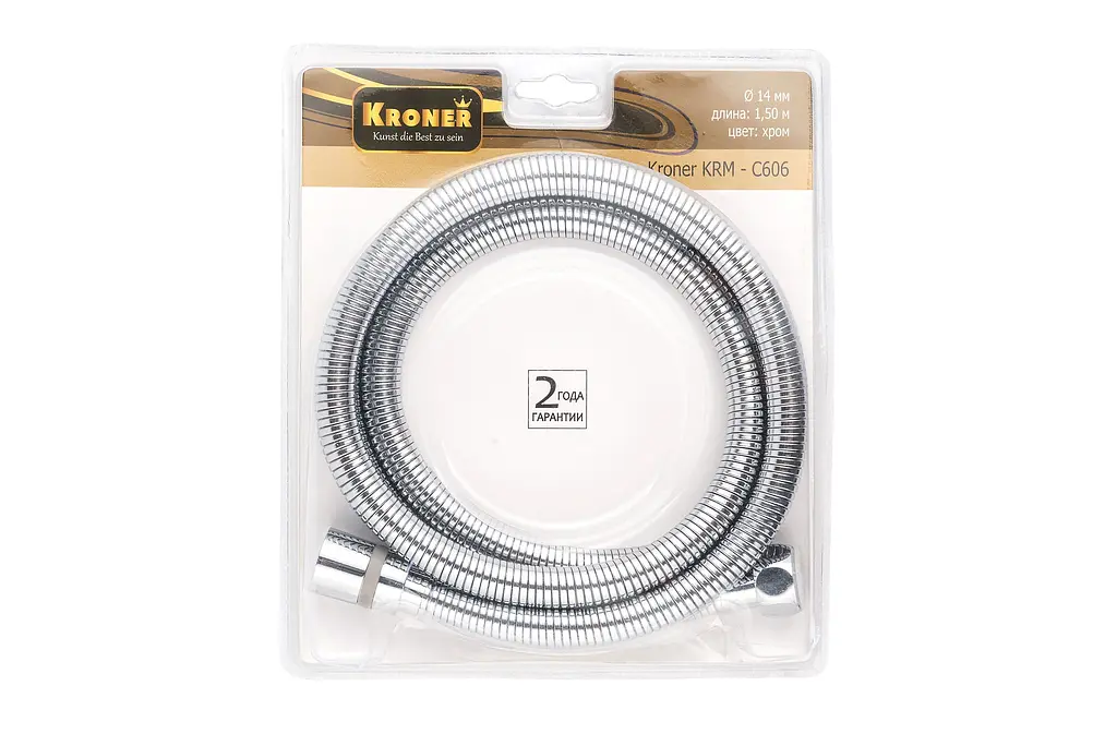 Шланг для душа Kroner KRM-C606 Anti-Twist 150 см CV016677, Хром - фото 2
