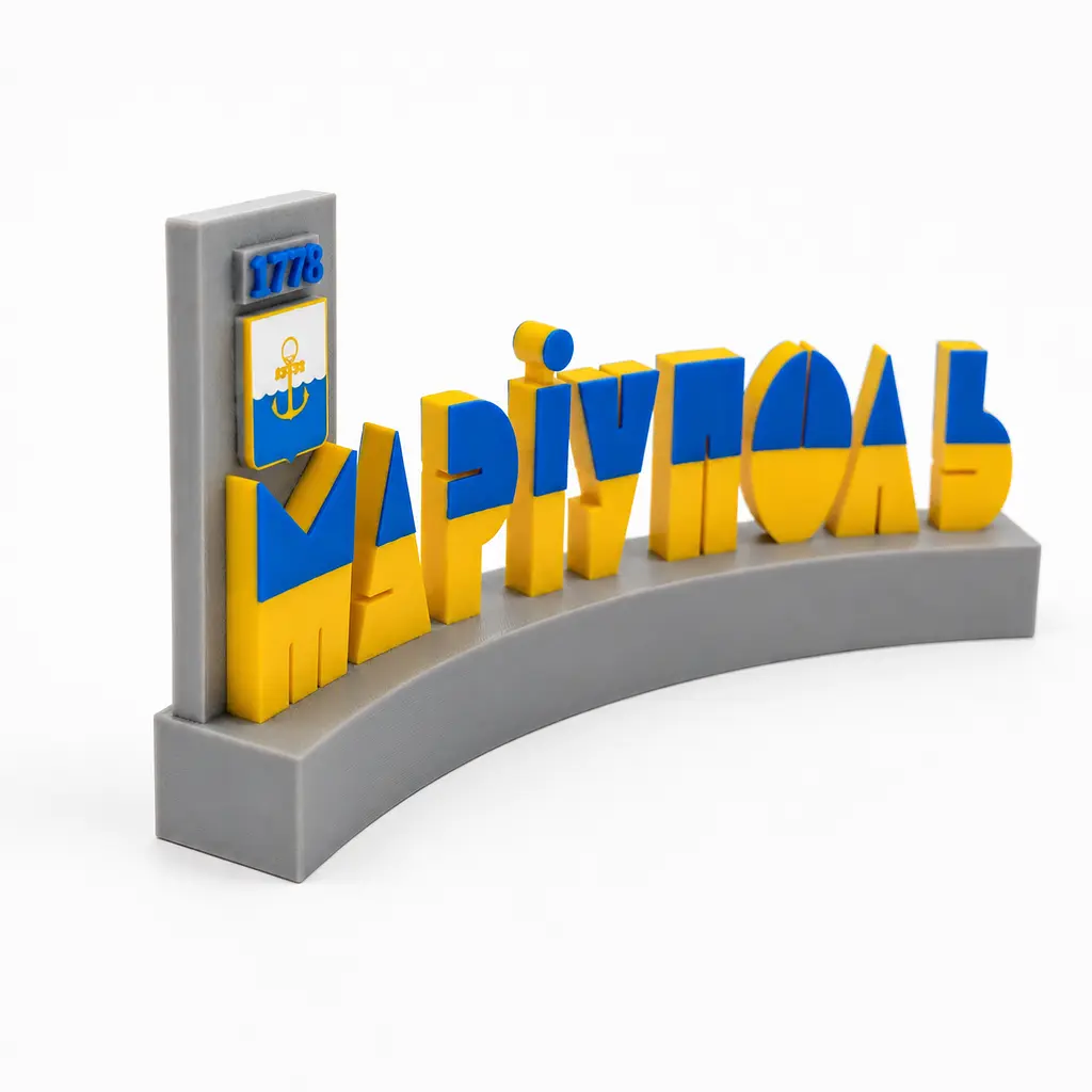 Подарункова стела «Маріуполь» для військового, ветерана, волонтера — патріотичний сувенір - фото 2