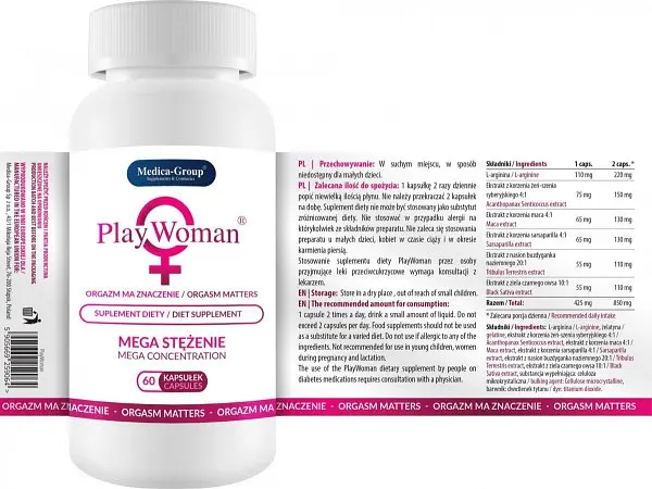 Капсули для підвищення лібідо у жінок Medica Group Supl.diety-PlayWoman  - фото 3