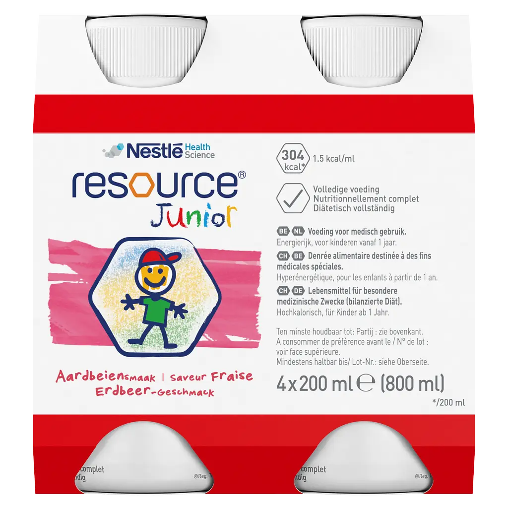 Готова молочна суміш Nestle Resource Junior, зі смаком полуниці, 800 мл (4 шт по 200 мл) - фото 5