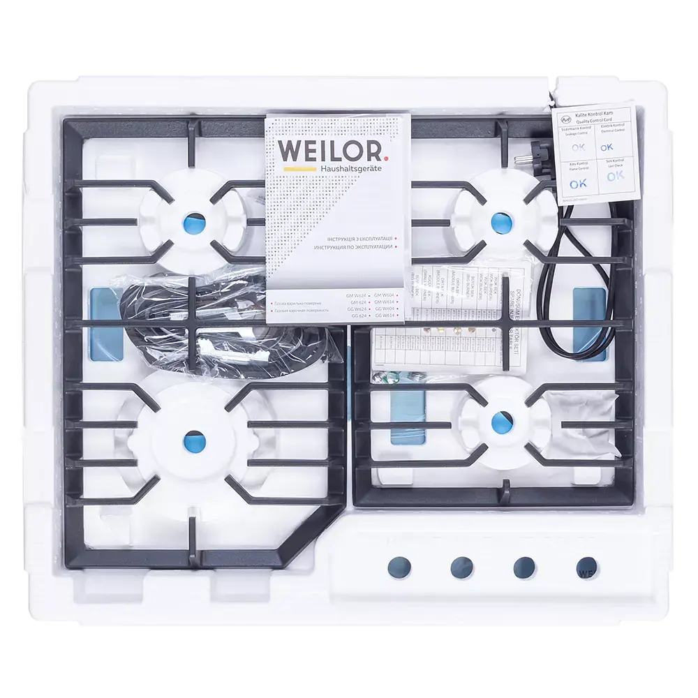 Поверхность газовая на металле Weilor GM 624 SS - фото 12