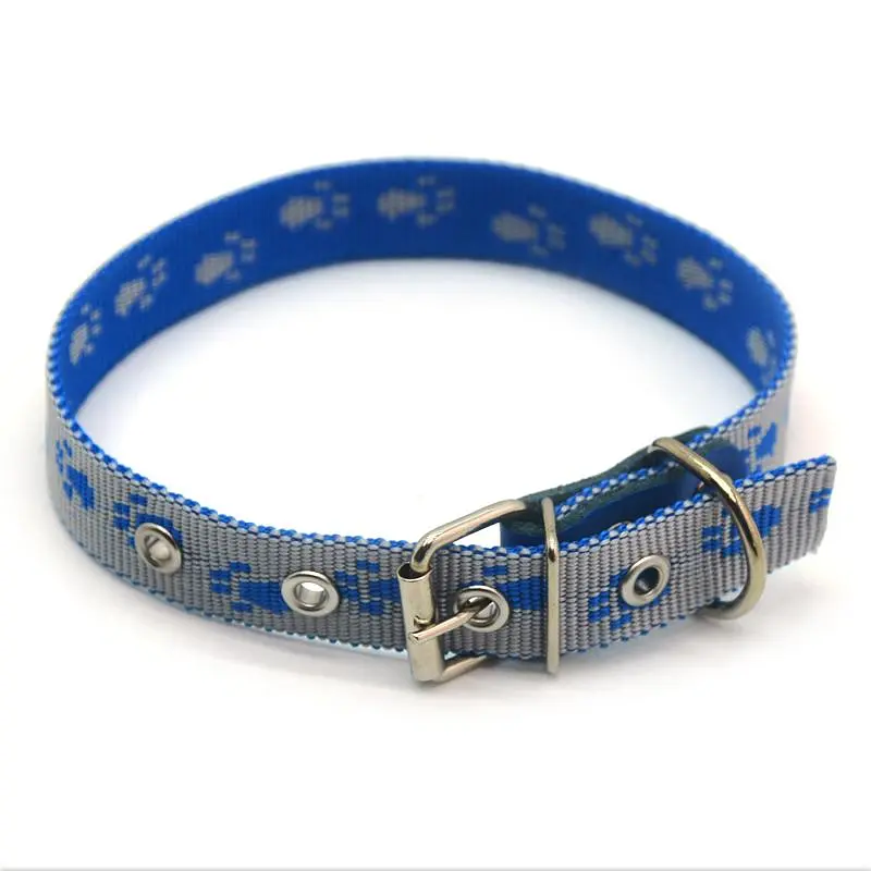 Нашийник для собак Zoo-hunt Лапки 1,6 см 24-32 см капрон Чорно-сірий - фото 3