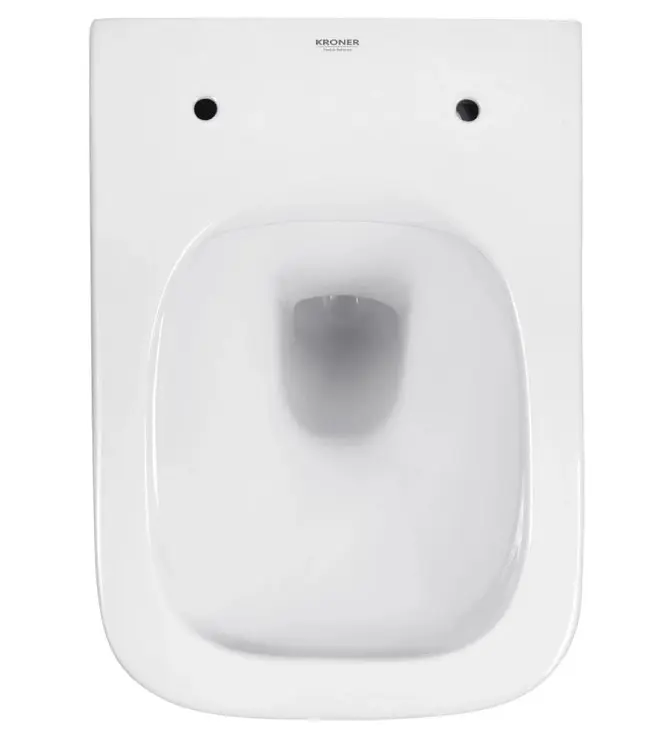 Унітаз підвісний безобідковий Kroner Eifel WHI493436 RIMLESS з сидінням Slim Duroplast / Soft-close / Quick relase (KE493436WHIR) (CV029611) - фото 7