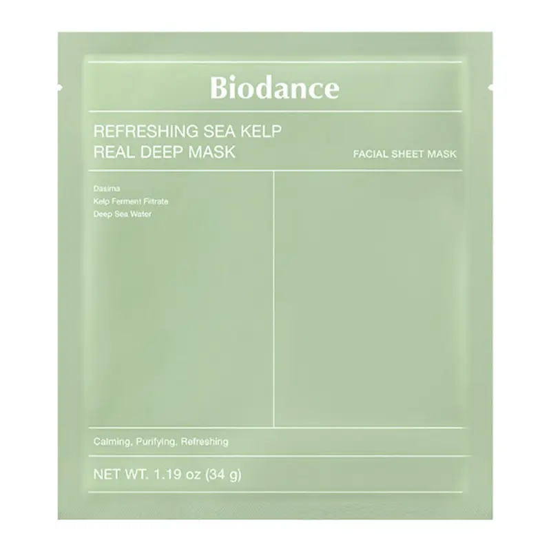 Маска гідрогелева освіжаюча з морськими водоростями Refreshing Sea Kelp Real Deep Mask Biodance 1 шт