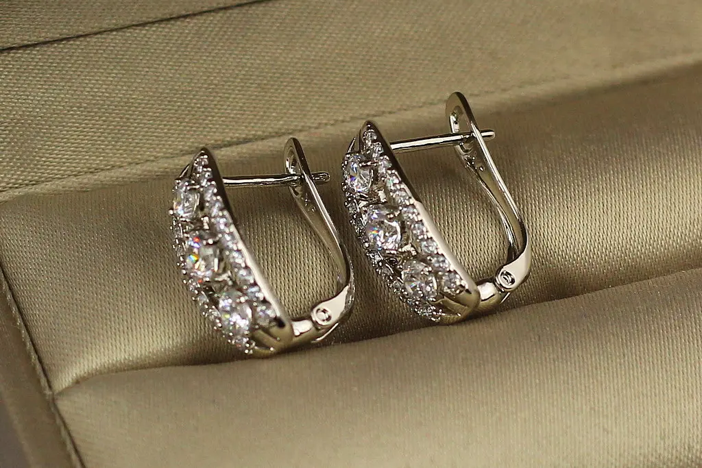 Сережки Xuping Jewelry світлофор 1.5 см сріблясті - фото 2