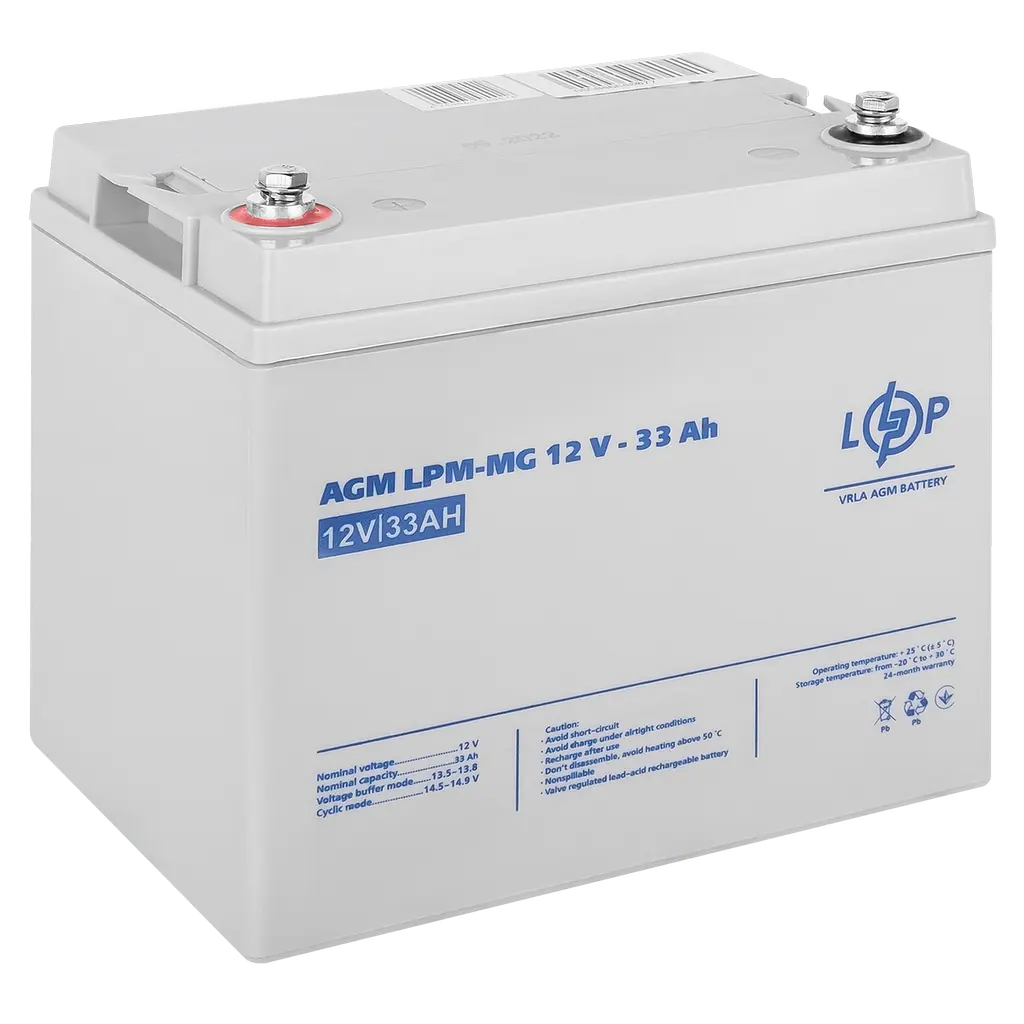 Акумулятор мультигелевий LPM-MG 12V - 33 Ah - фото 3