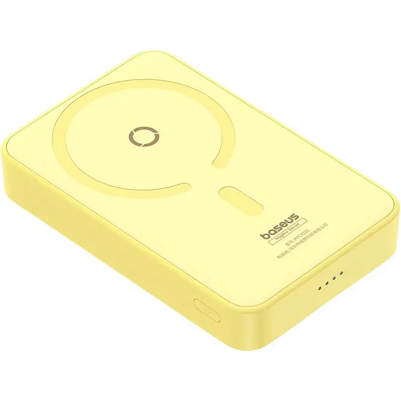 Зовнішній акумулятор Baseus MagPro Magnetic Bracket 5000mAh 20W Yellow [P10064101Y23-00] [117957] - фото 4