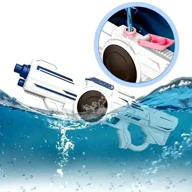 Аккумуляторный водяной автомат Electric Water Gun Shooting синий - фото 5