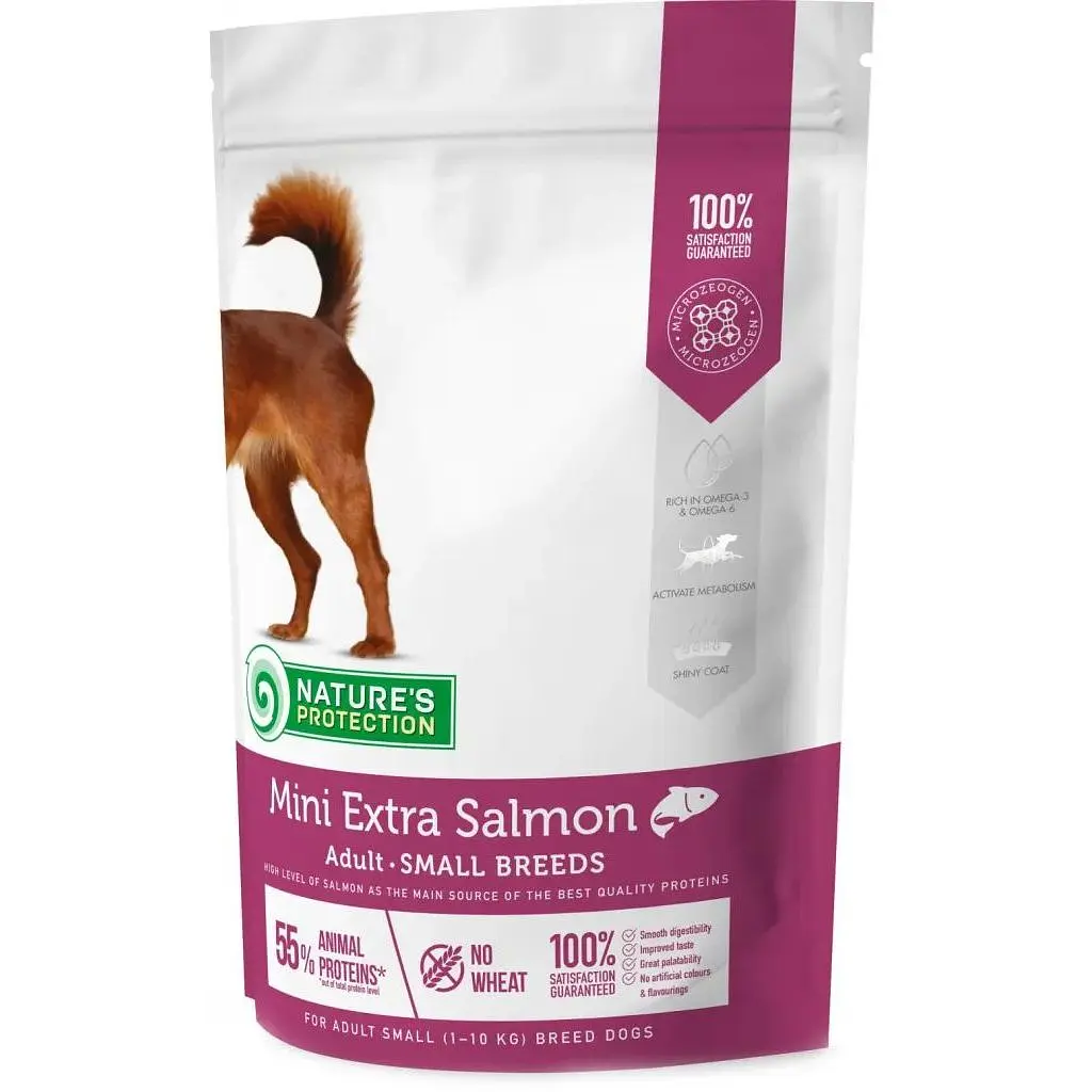 Сухий корм для собак Nature's Protection Mini extra Salmon Adult Small breeds 500 г (NPS45736)