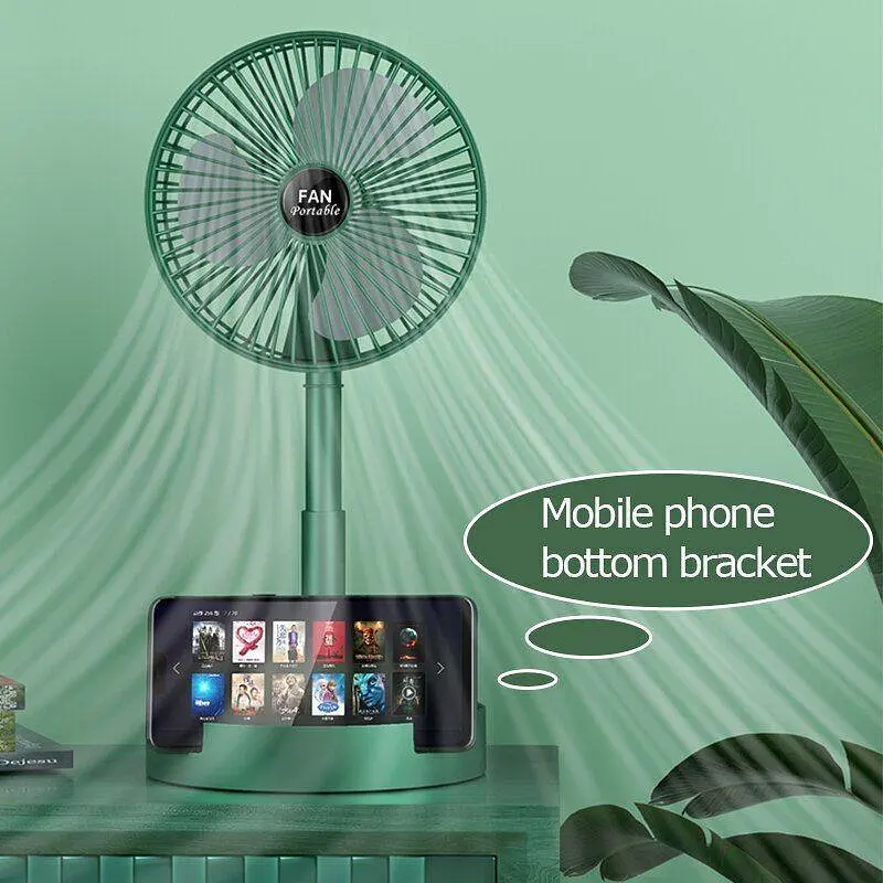 Портативний міні вентилятор для дому Telescopic Folding Fan · Складаний настільний вентилятор з USB зарядкою в асортименті - фото 5